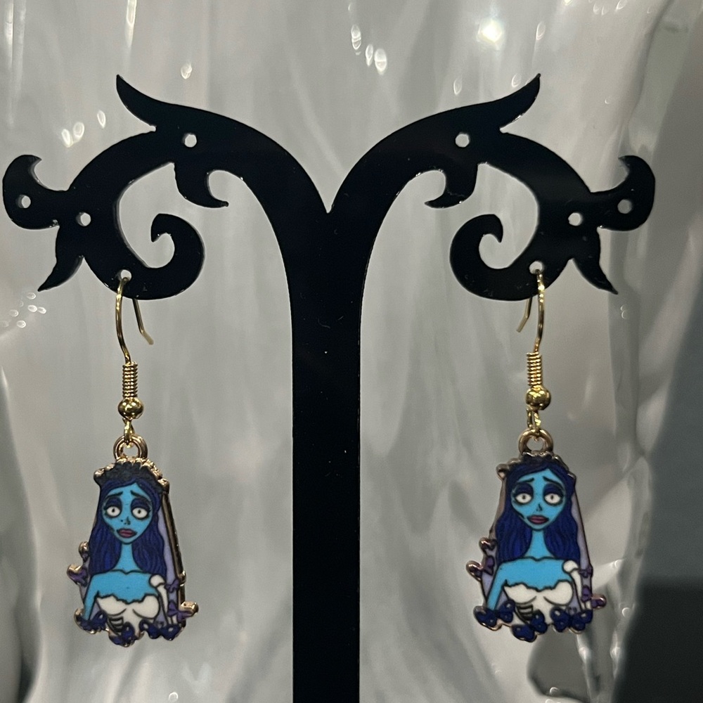 Halloween Earrings. Corpse Bride. Emily.